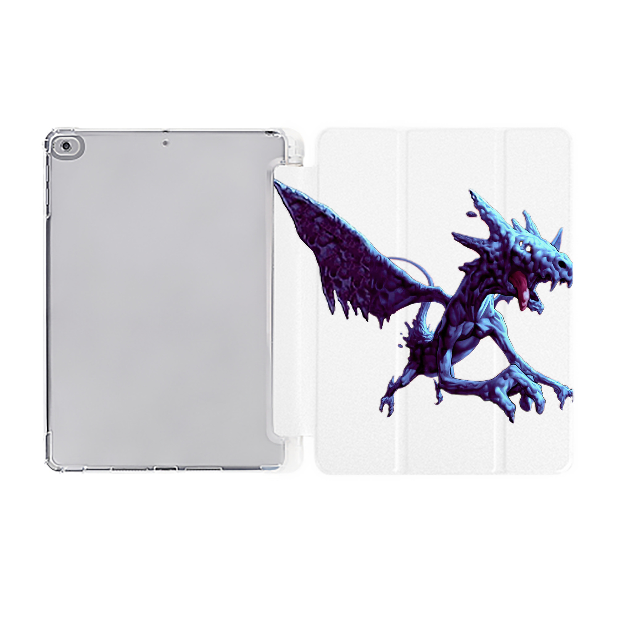 （画像用） 遊☆戯☆王 Yu-Gi-Oh! IPad ケース ペン収納付き 三つ折りスタンド PUレザー×シリコン 対応機種9.5/10.5/10.9インチ